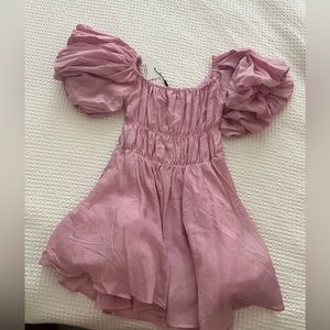 HELLO MOLLY OFF-SHOULDER PINK DRESS
